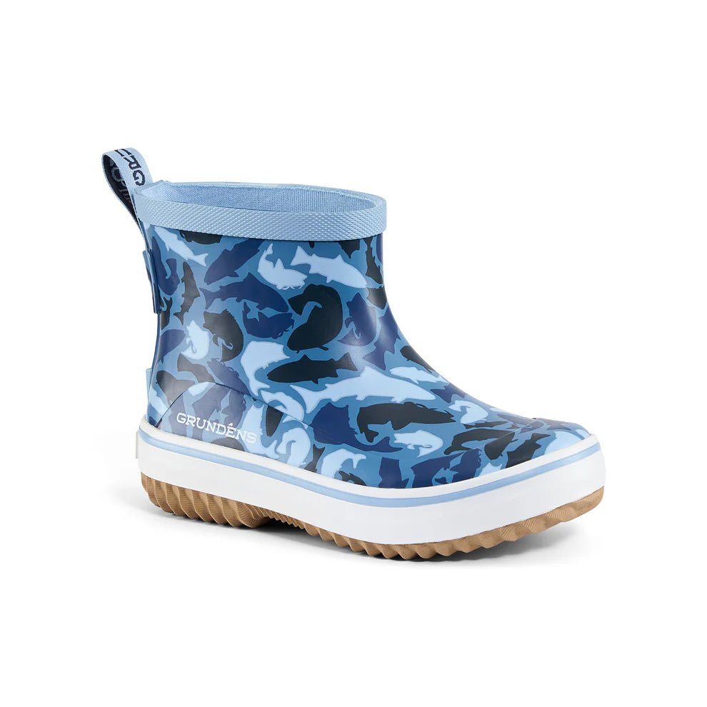 Grundens Kid's Guppy Rain Boot - Blue Fish Camo - Boots & Cleats - Fly Fish Food
