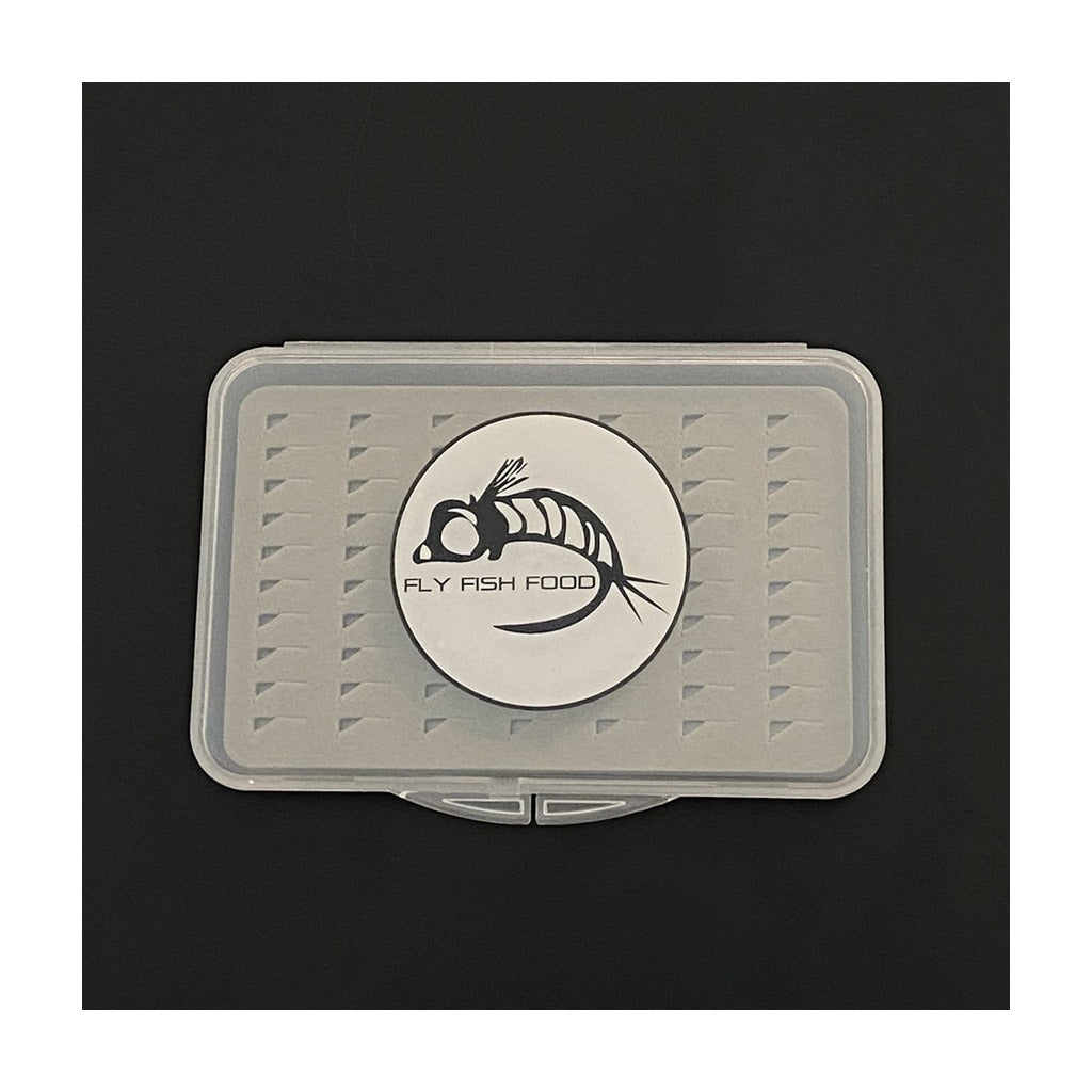 FLY FISH FOOD LOGO FLY BOX, SUPER SLIM - EASY GRIP FOAM - X - SMALL - Fly Boxes - Fly Fish Food