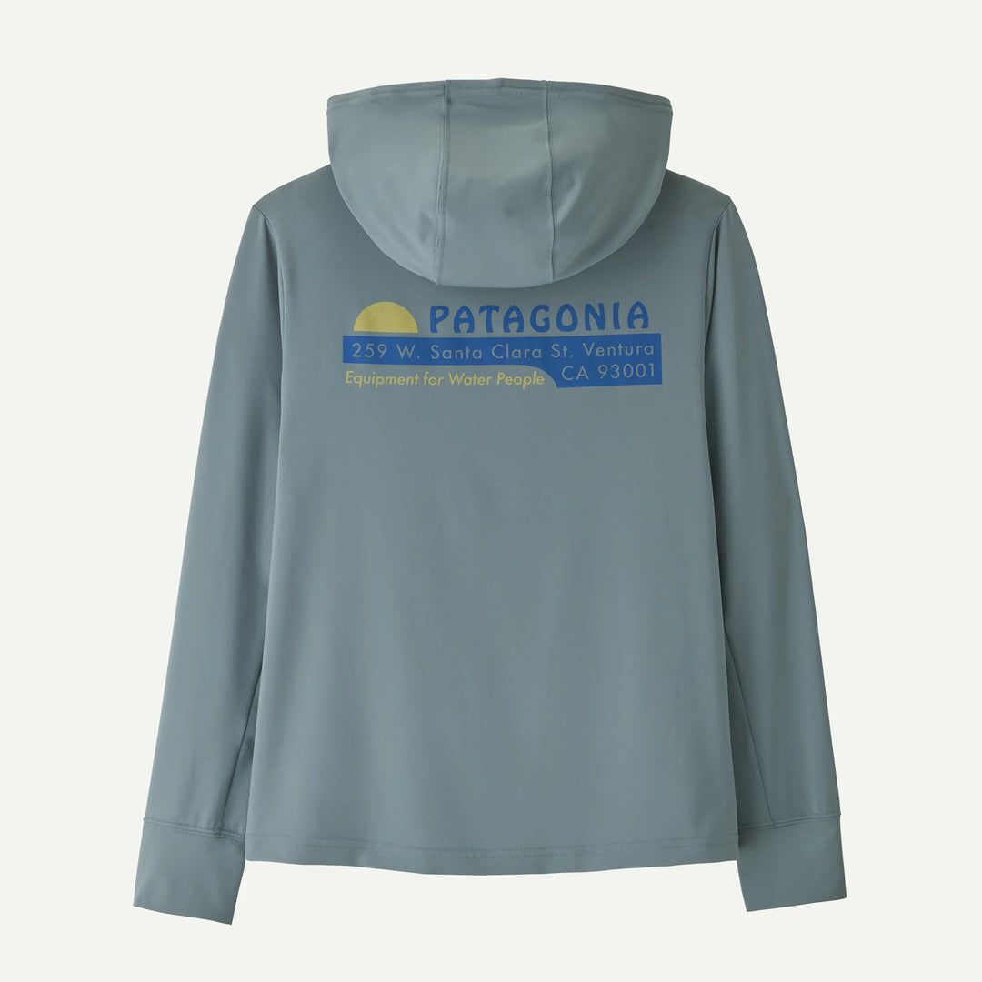 Patagonia - Kid's Capilene Silkweight Hoody - Water People Banner: Blue Sage - Apparel - Fly Fish Food