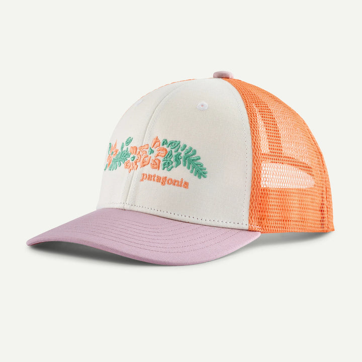 Patagonia - Kid's Trucker Hat - P - 6 Logo: Friend Lei: White - Hats - Fly Fish Food