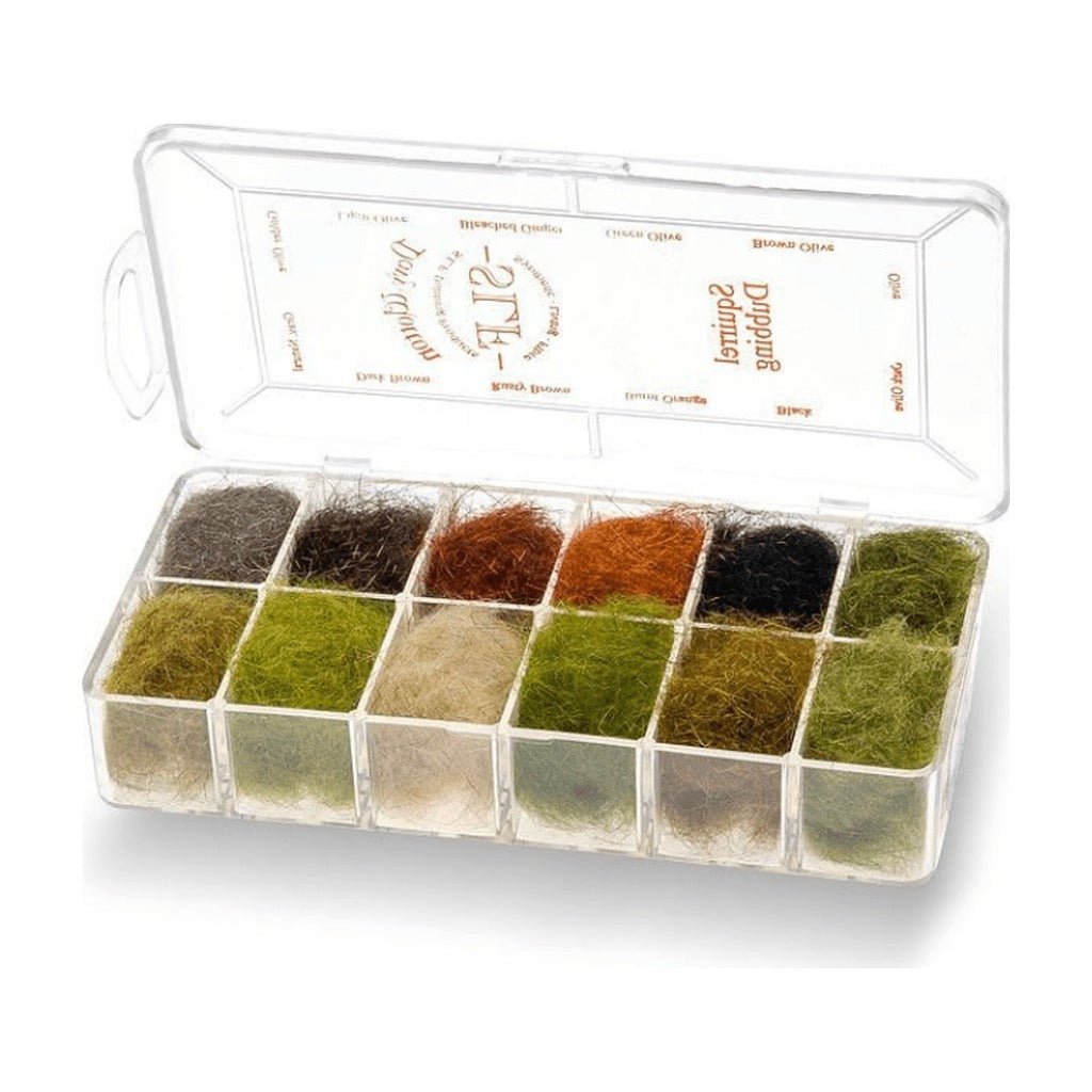SLF Squirrel Dubbing 12 Color Dispenser - Dubbing - Fly Fish Food