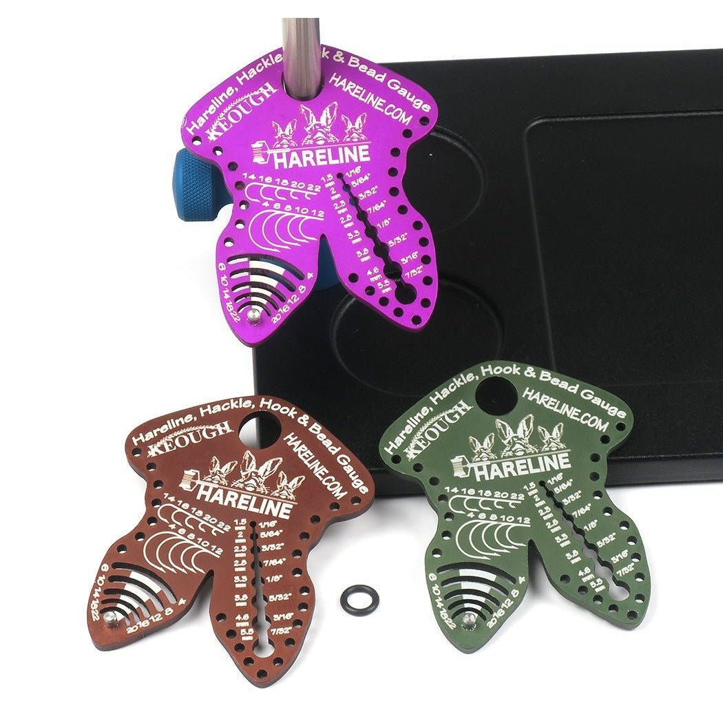 Hareline Hackle, Hook & Bead Gauge - Fly Tying Accessories - Fly Fish Food