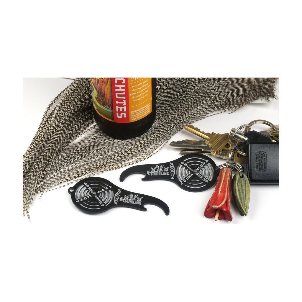Hareline Bottle Opener & Hackle Gauge Key - Fly Tying Accessories - Fly Fish Food