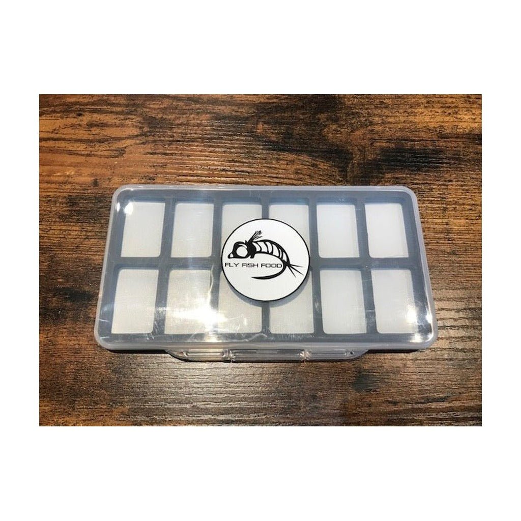Fly Fish Food Logo Fly Box, Super Slim 12 Magnetic Compartments - Large - Fly Boxes - Fly Fish Food