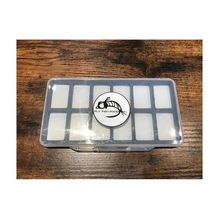 Fly Fish Food Logo Fly Box, Super Slim 12 Magnetic Compartments - Large - Fly Boxes - Fly Fish Food