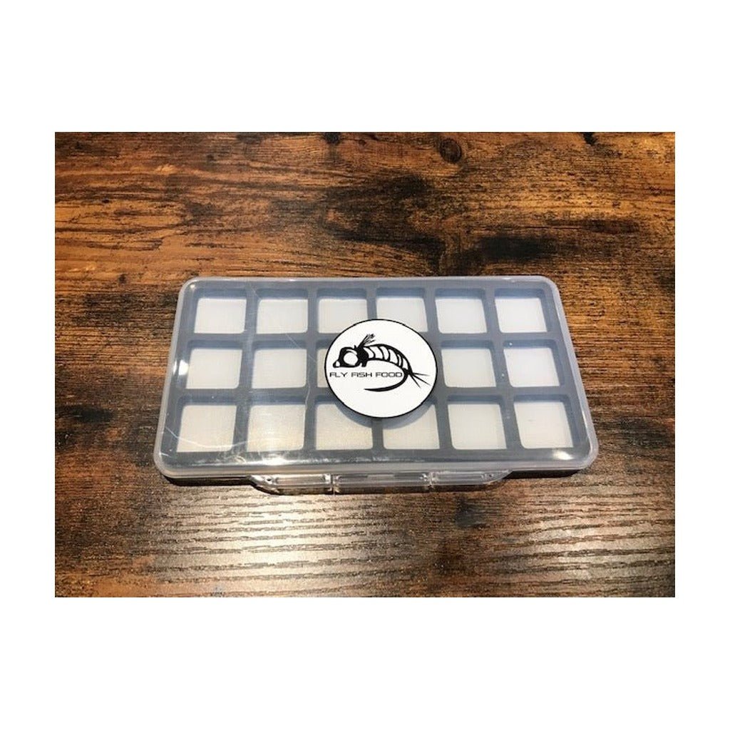 Fly Fish Food Logo Fly Box, Super Slim 18 Magnetic Compartments - Large - Fly Boxes - Fly Fish Food