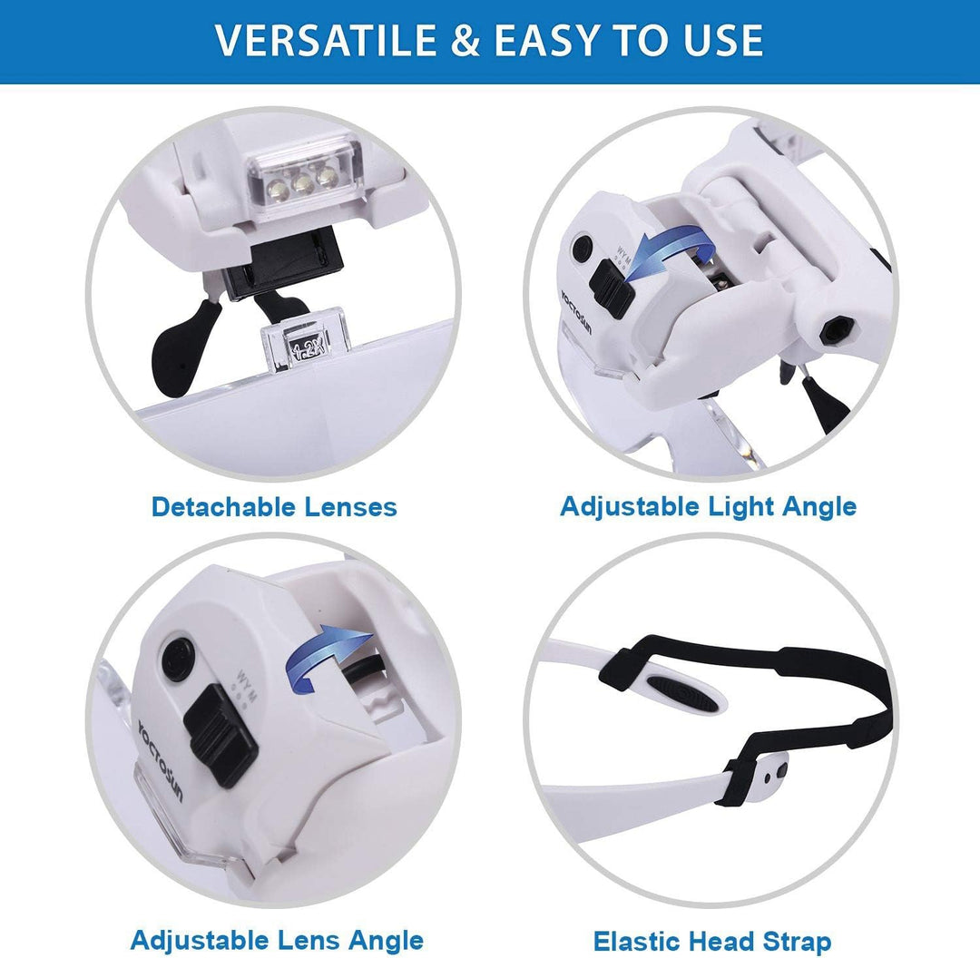 Rechargable LED Head Magnifier