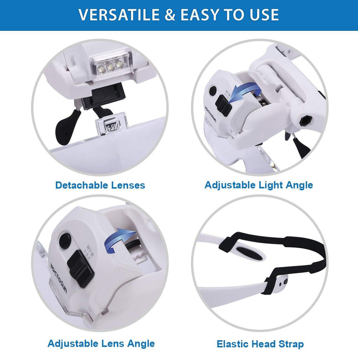 Rechargable LED Head Magnifier