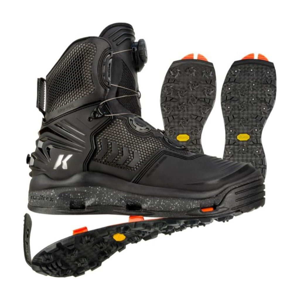 Korkers River Ops BOA Wading boot - Vibram and Studded Vibram Soles - Boots & Cleats - Fly Fish Food