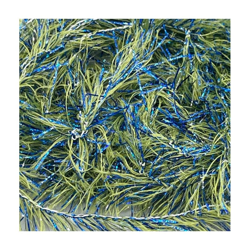 Upavon Pure Blue Flash Damsel Straggle Hackle - Chenille - Fly Fish Food
