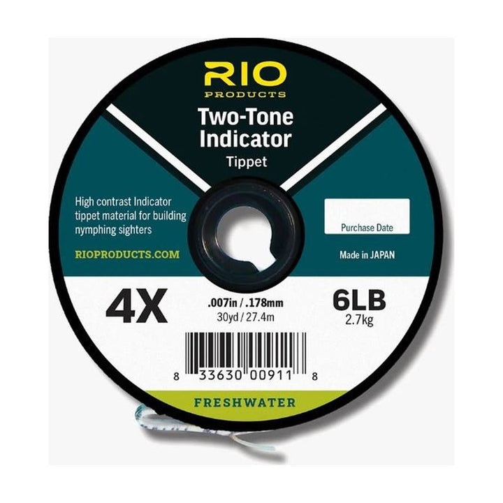 RIO Two - Tone Indicator Tippet - Black/White - Tippet, Leader & Accessories - Fly Fish Food