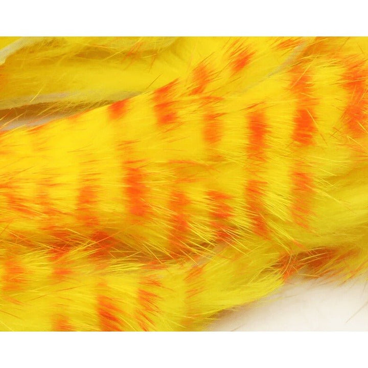 Red Barred Rabbit Strips - Hair & Fur - Fly Fish Food