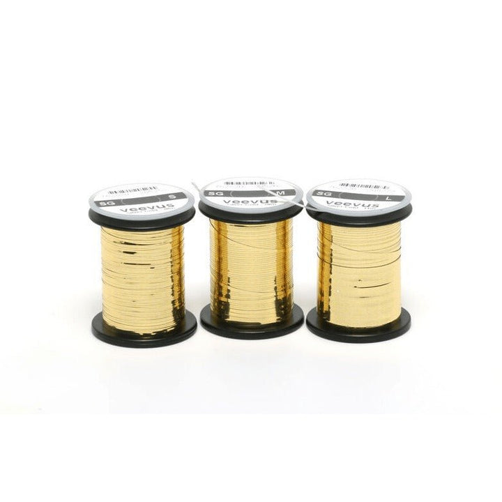 Veevus Silver/Gold Mylar Tinsel - Wire, Tinsel & Lead - Fly Fish Food