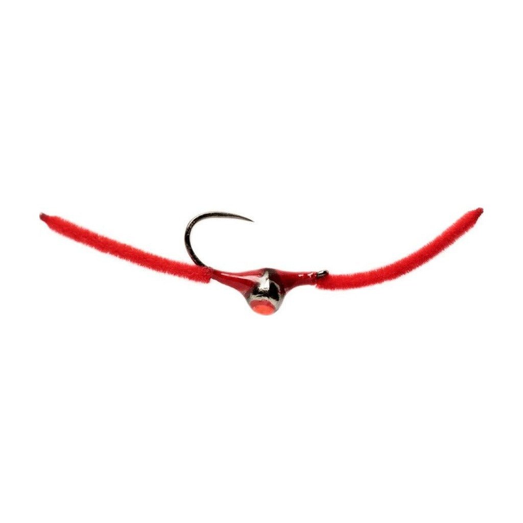 Croston's Chenille Worm Red Barbless - Flies - Fly Fish Food