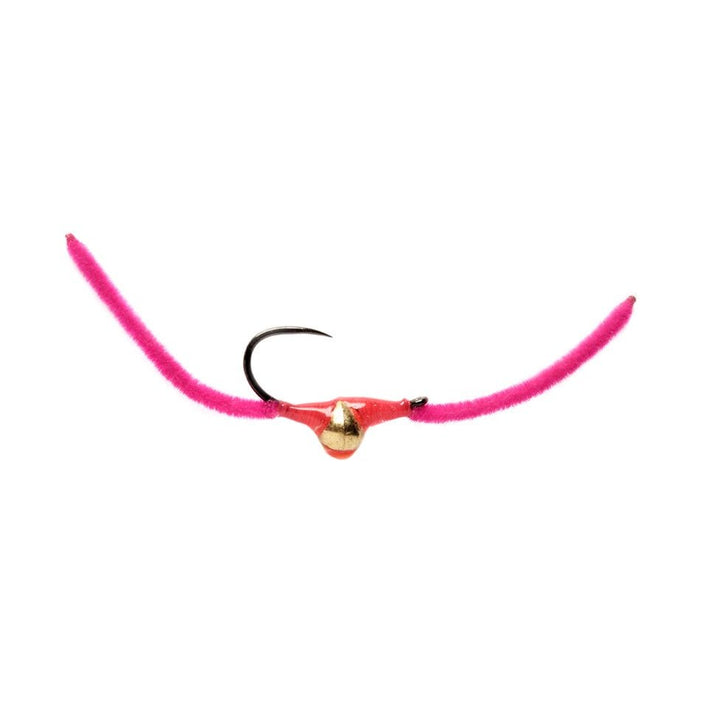 Croston's Chenille Worm Hot Pink Barbless - Flies - Fly Fish Food
