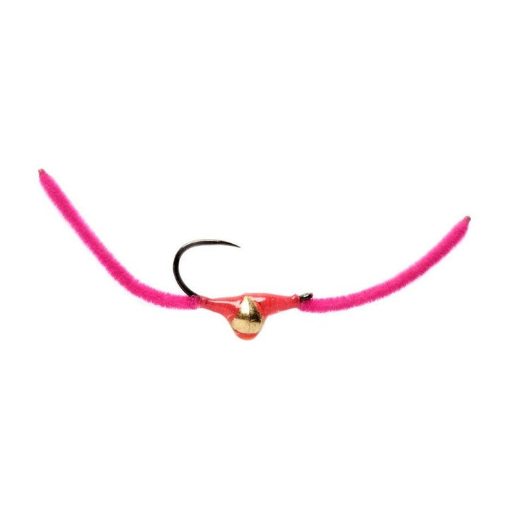 Croston's Chenille Worm Hot Pink Barbless - Flies - Fly Fish Food
