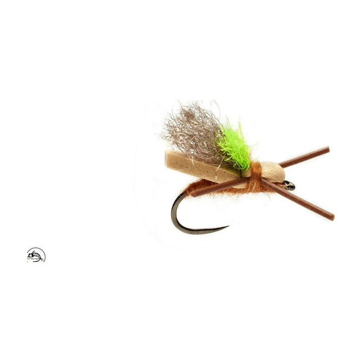 Mini Flopper Tan Barbless Size 12 - Flies - Fly Fish Food