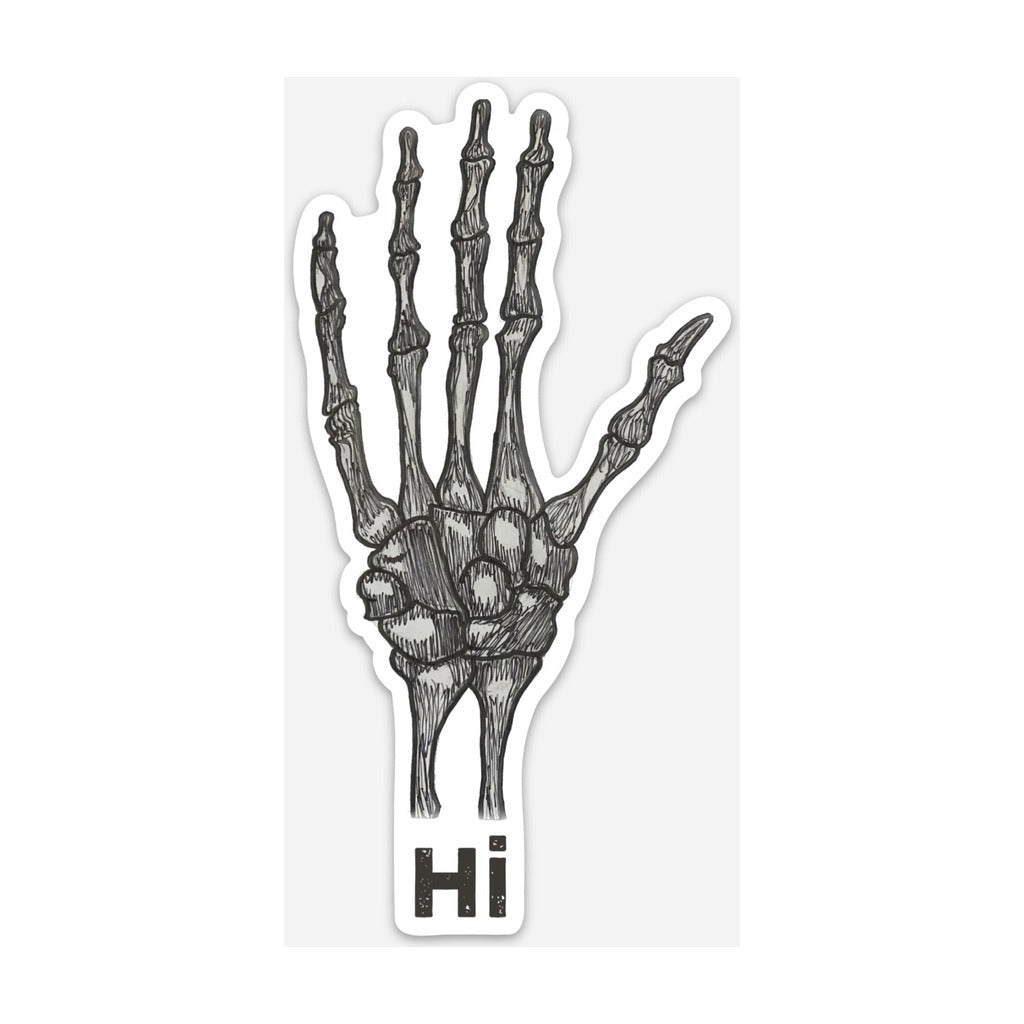 Fly Fish Food Skeleton Hand Sticker - Stickers - Fly Fish Food