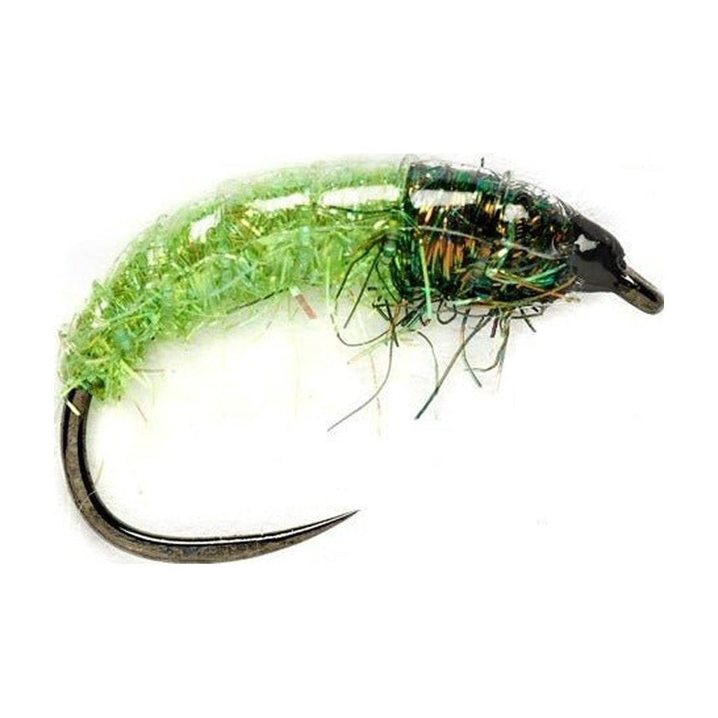 Glister Grub - Green - Barbless - Flies - Fly Fish Food