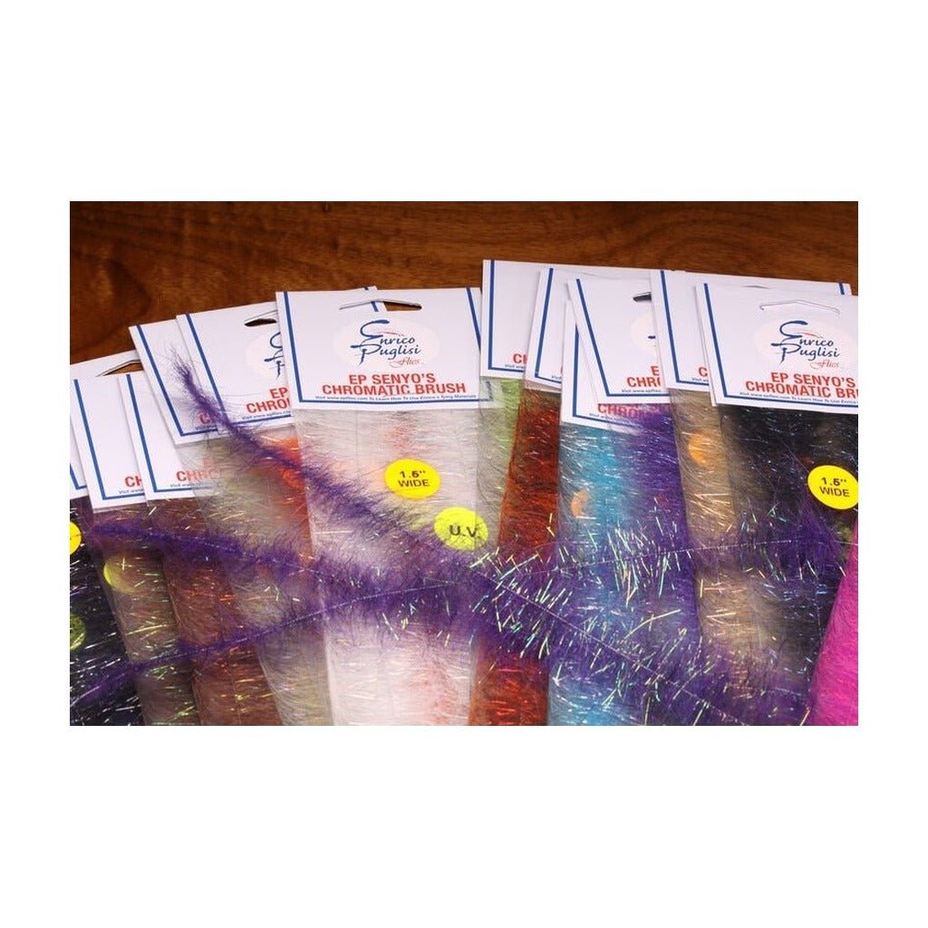 EP Senyo's Chromatic Brush - 1.5" - Synthetic Fibers & Flash - Fly Fish Food