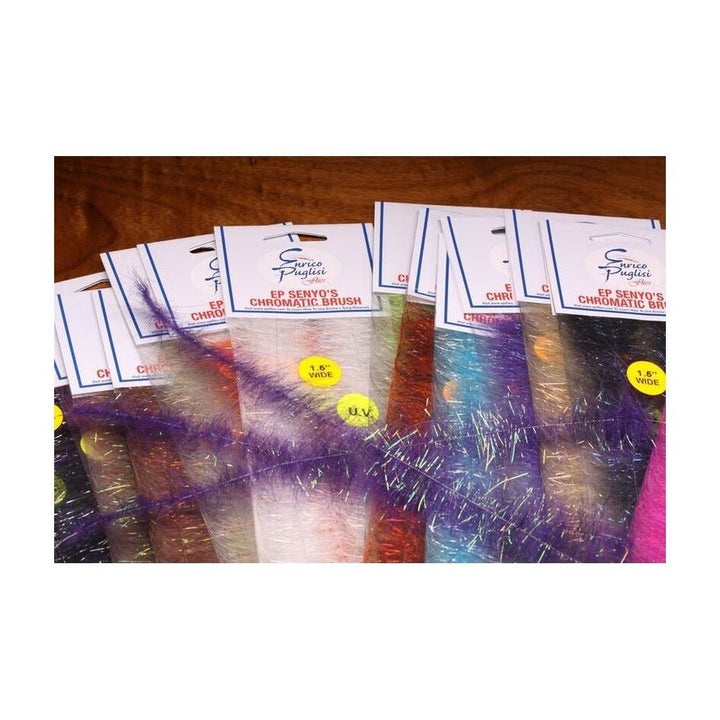 EP Senyo's Chromatic Brush - 1.5" - Synthetic Fibers & Flash - Fly Fish Food