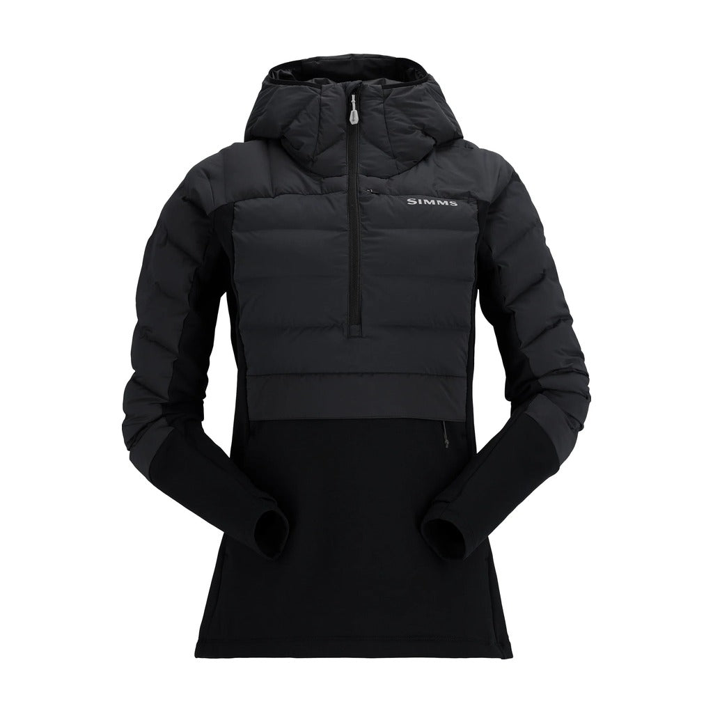 Simms Women's ExStream Pull - Over Insulated Hoody - Black - Apparel - Fly Fish Food