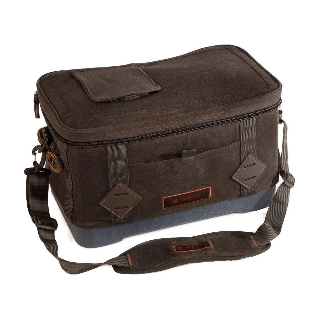 Fishpond Hailstorm Waxed Canvas Soft Cooler - Peat Moss - Packs & Bags - Fly Fish Food