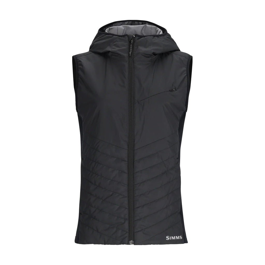 Simms - W's Fall Run Hybrid Hooded Vest - Black - Apparel - Fly Fish Food