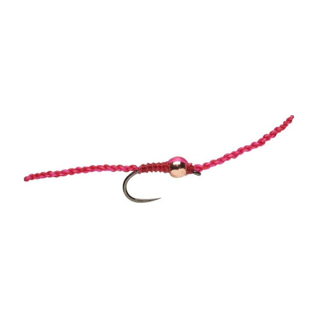Olsen's DNA Worm - Pink & Red Barbless - Flies - Fly Fish Food