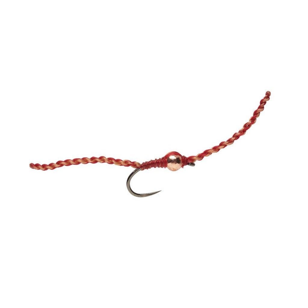 Olsen's DNA Worm - Brown & Red Barbless - Flies - Fly Fish Food