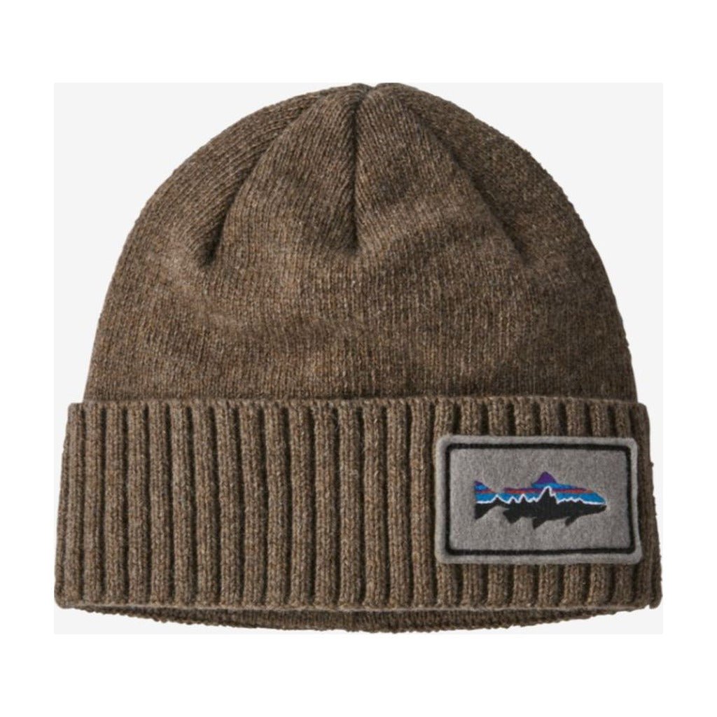 Patagonia - Brodeo Beanie - Fitz Roy Trout Patch - Ash Tan - Hats - Fly Fish Food