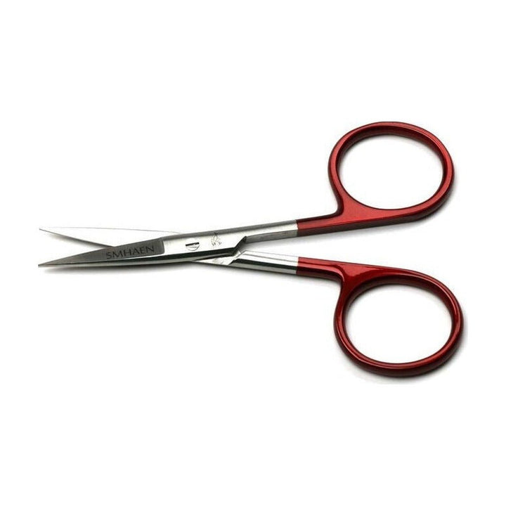 Smhaen Tungsten Carbide 4.5" Red Regular Straight Scissors - Tying Tools - Fly Fish Food
