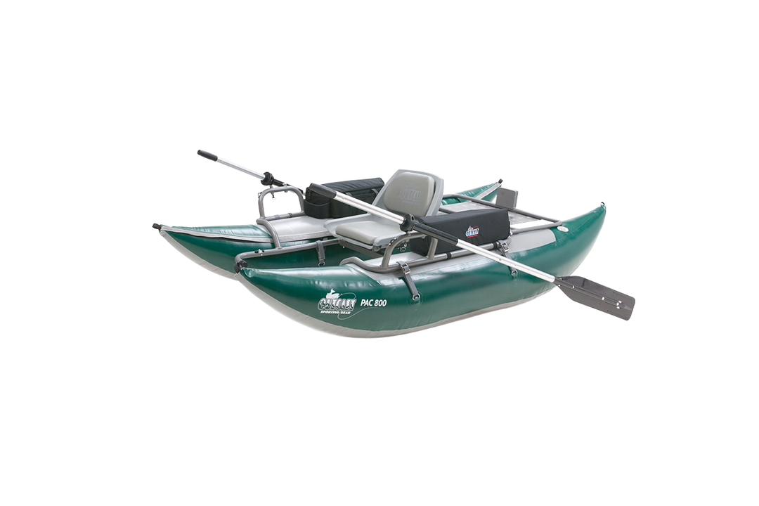PAC 800 - Pontoon Boat - Green/Gray - Float Tubes &amp; Accessories - Fly Fish Food