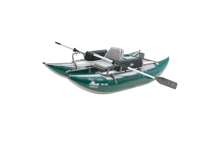PAC 800 - Pontoon Boat - Green/Gray - Float Tubes &amp; Accessories - Fly Fish Food