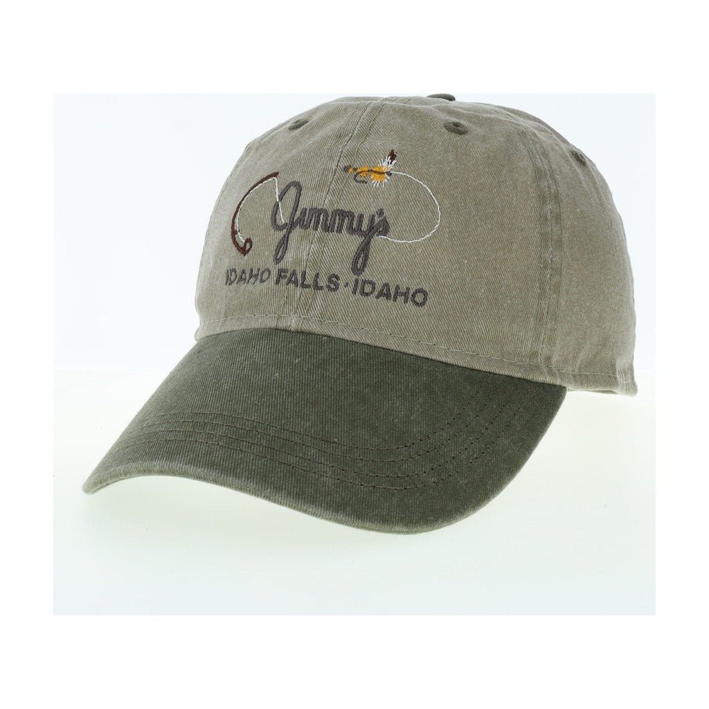 Fly Fish Food Jimmy's Logo Rod & Fly Hat - Khaki/Conifer - Hats - Fly Fish Food