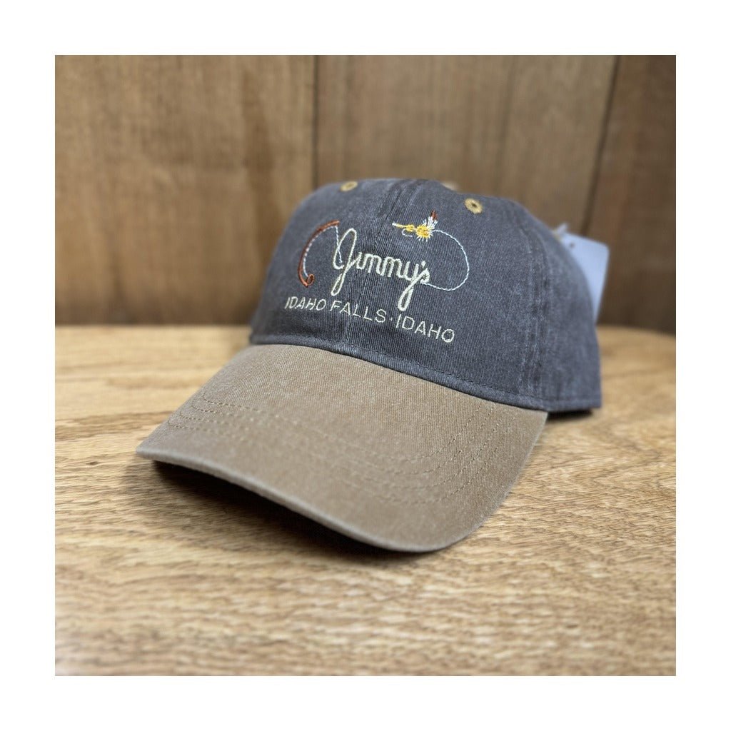 Fly Fish Food Jimmy's Logo Rod & Fly Hat - Coffee/Lumber - Hats - Fly Fish Food