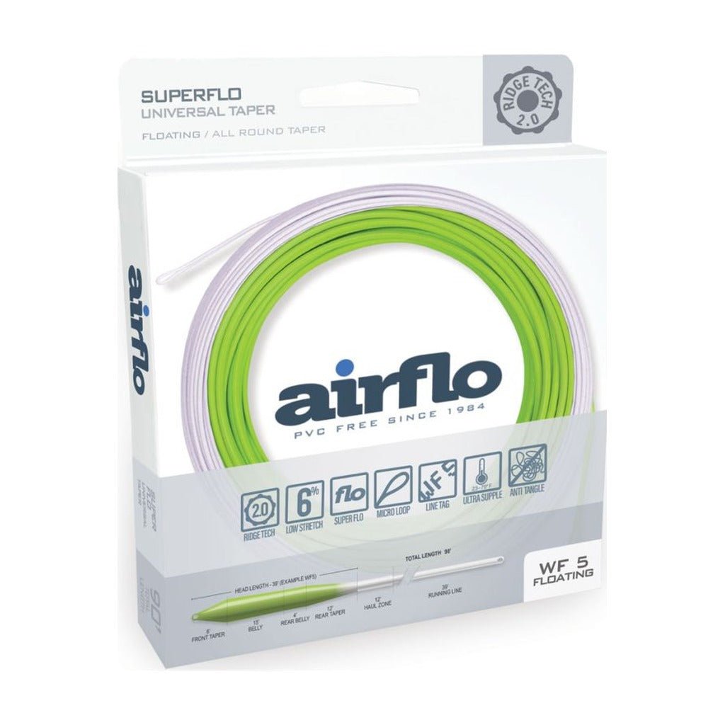Airflo Superflo Ridge 2.0 Universal Taper - Chartreuse/White - Fly Lines - Fly Fish Food