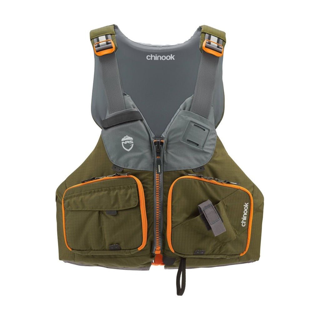 NRS - Chinook Fishing PFD - Bark - Float Tubes &amp; Accessories - Fly Fish Food