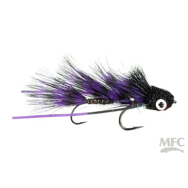 Galloup's Barred Micro Dungeon - Black/Purple - Flies - Fly Fish Food