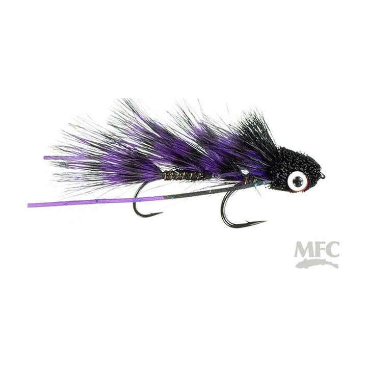 Galloup's Barred Micro Dungeon - Black/Purple - Flies - Fly Fish Food