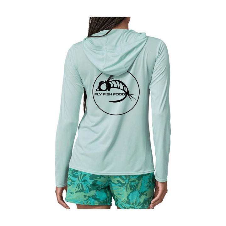 Fly Fish Food Logo (Back) - Patagonia W's Capilene Cool Daily Hoody - Apparel - Fly Fish Food