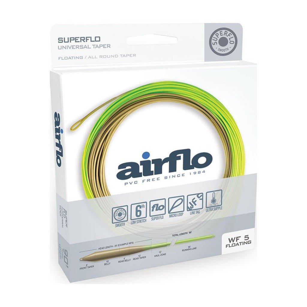 Airflo Superflo Universal Taper Fly Line - Moss Olive/Chartreuse - Fly Lines - Fly Fish Food
