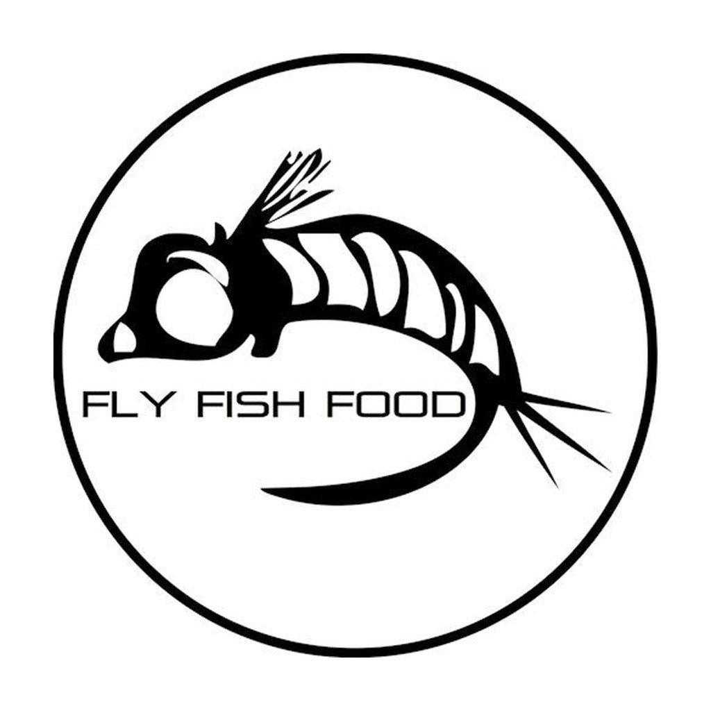 Fly Fish Food Sticker Black & White 4" - Stickers - Fly Fish Food