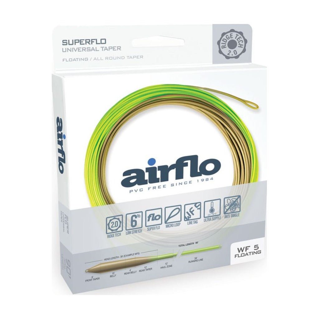 Airflo Superflo Ridge 2.0 Universal Taper - Moss Olive/Chartreuse - Fly Lines - Fly Fish Food
