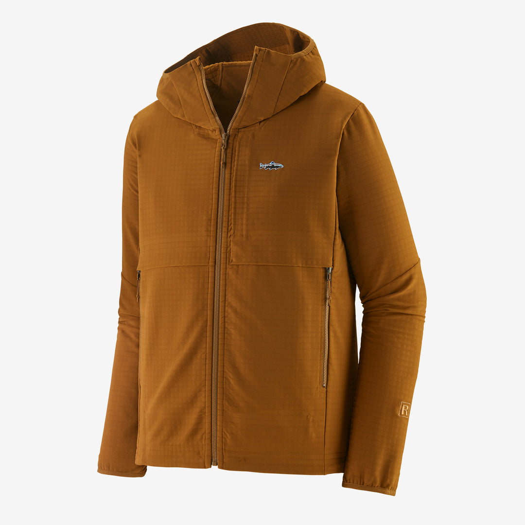 Patagonia - Men's R1 TechFace Fitz Roy Trout Hoody - Shelter Brown