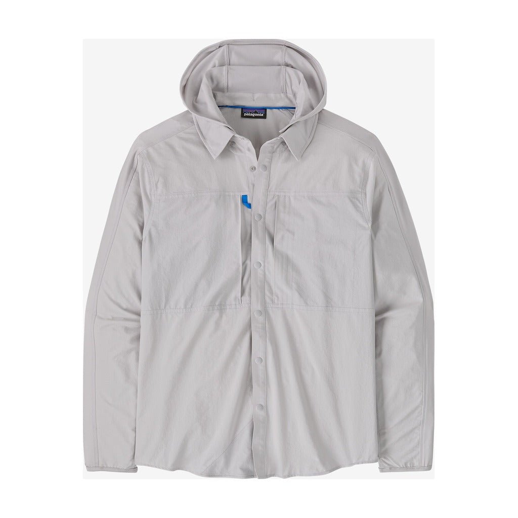 Patagonia - Men's River Rambler Hybrid Sun Hoody - Crisp Grey - Apparel - Fly Fish Food