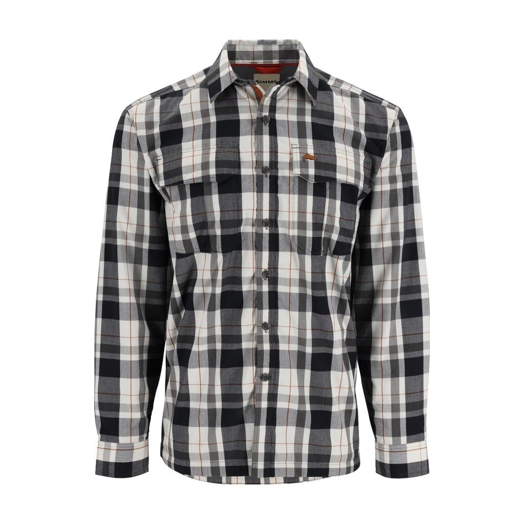 Simms - M's ColdWeather Shirt - Gunmetal Logan Plaid - Apparel - Fly Fish Food