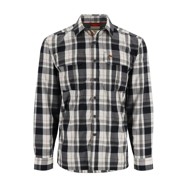 Simms - M's ColdWeather Shirt - Gunmetal Logan Plaid - Apparel - Fly Fish Food
