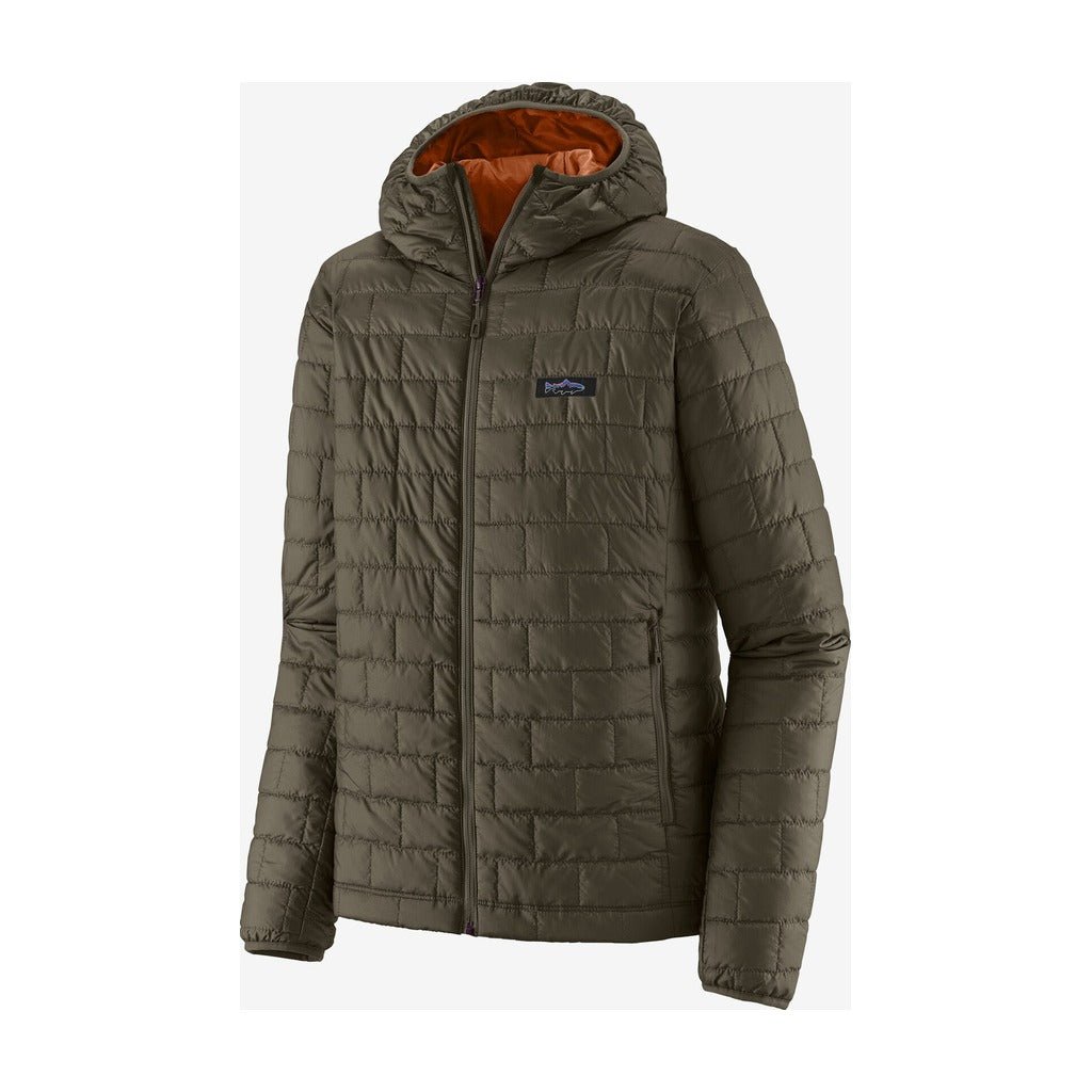 Patagonia - Men's Nano Puff Fitz Roy Trout Hoody - Pine Needle Green - Apparel - Fly Fish Food