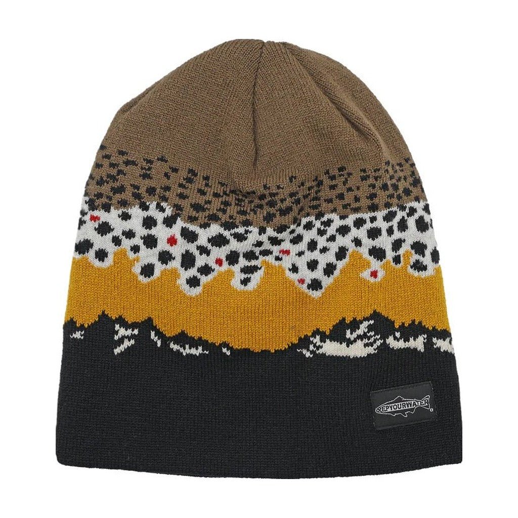 RepYourWater - Brown Trout Mountains Skull Cap - Hats - Fly Fish Food